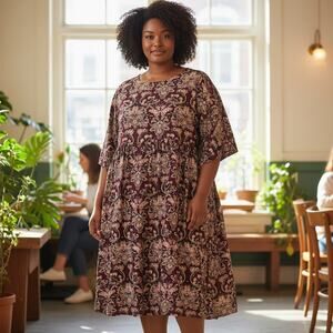 Dainty Jewells Floral Paisely Dress size XXXL